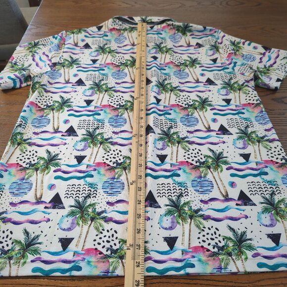 Golf Gods Polo multicolored Men's Polo Top Size L Tropical Abstract Modern Golf - Picture 13 of 13